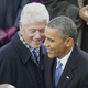 Former President Bill Clinton with President Barack Obama (Chris Maddaloni/Getty Images)